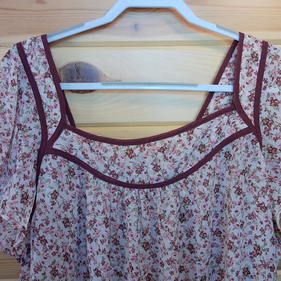 Torrid Crinkle Chiffon Flutter Sleeve Top Torrid Sz 1 or 14/16 - Picture 3 of 5